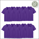 Grape (5-Pack) 8 10-Pack School Uniform Tagless Polo Tshirt for Little Boys & Big Boys